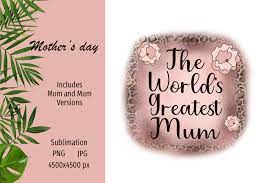 Mother's Day sublimation design png - Mum and Mom By LuckyTurtleArt |  TheHungryJPEG