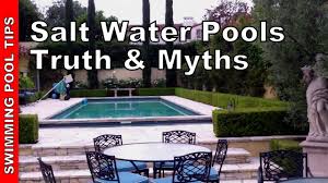 Salt chlorinators use table salt to chlorinate your pool water. Salt Water Swimming Pools Myths Truths You Need To Know Youtube