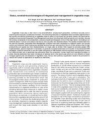 In this approach, chemical control is applied only when thresholds are. Pdf Status Constraints And Strategies Of Integrated Pest Management In Vegetable Crops