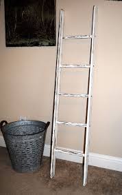 Ladder Vintage Rustic Blanket Ladder Distressed Pot Rack White Wood Furniture 5 Woodworking Stepladde Vintage Ladder Rustic Blanket Ladder Blanket Ladder