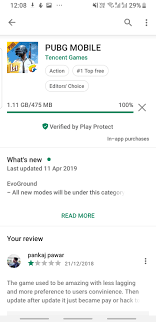I Was Downloading Pubg Update Of 475 Mb And The Download Has Taken 1 63 Gb And Is Still Downloading Google Play Community
