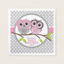 Adorable Owls Baby Shower Napkins Zazzle Com Baby Shower Napkins Baby Owls Baby Shower Party Supplies