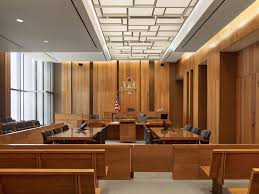 Beaubois Produced Wood Furnishings For The Stockton Courthouse In 2020 Courthouse Courtroom High Walls