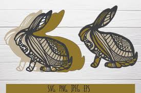 Download 3d Layered Mandala Bunny Easter Bunny Svg Easter Hare 1211543 Cut Files Design Bundles