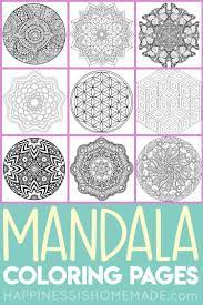 Fun animal mandala coloring pages. Mandala Coloring Pages For Adults Kids Happiness Is Homemade