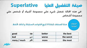 Grammar Superlative تعلم قواعد اللغة الإنجليزية نفهم Youtube