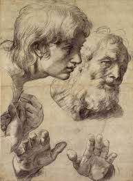 Raphael Transfiguration Figur Cizimleri Eskiz Cizimler