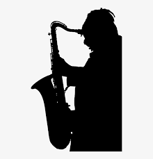 Jazz concert banner saxophonist music notes decor. Saxophone Clipart Silhouette Saxophone Player Silhouette Png Transparent Png 489x774 Free Download On Nicepng