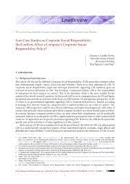 .supreme court correspondent, los angeles times; Pdf Four Case Studies On Corporate Social Responsibility Do Conflicts Affect A Company S Corporate Social Responsibility Policy