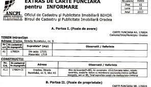Primeşti extrasul de carte funciară pentru informarea online pe adresa ta de email sau pe whatsapp în cel mult 60 de minute de la efectuarea plăţii. Peste 53 000 De Extrase De Carte FunciarÄ Au Fost Eliberate Online In Luna Octombrie Cuget Liber