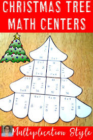 Multiplication Christmas Tree Craft Alternative December Math Activity Or Game Christmas Math Multiplication Math Activities