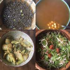 Recipe from @delicious low calorie meal. Full Day Of Vegan High Volume Food 1194 Calories 64 Grams Of Protein Chana Dal Nutchy Greens Big Salad And Chia Pumpkin Pudding Vegan1200isplenty