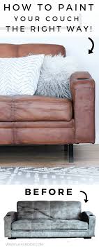 How To Paint Your Microfiber Couch To Look Like Real Leather Lily Ardor Fabric Paint Painted Couch Paint Leather Couch Microfiber Couch