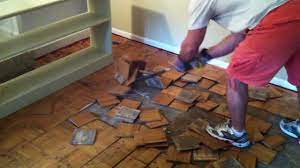 If sub floor damage occurs there are acceptable cement based compounds that can be used to repair gouges left behind by the removal tools. How To Remove Parquet Hardwood Flooring Youtube