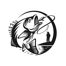 Bass Fishing Logo Template Illustration Stock Vector Illustration Of Food Labels 104115421 Grand Canyon Horse Shoe Be Fish Logo Drawings Fish Silhouette Collection of fishing pole silhouette (48). bass fishing logo template illustration