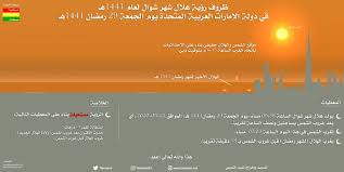 والجهة التي تعلن رسميا رؤية هلال شوال من عدمه وتحديد يوم عيد الفطر هي لجنة الأهلة التابعة لوزارة الشؤون الدينية والأوقاف التي ستجتمع مساء اليوم. Ø¸Ø±ÙˆÙ Ø±Ø¤ÙŠØ© Ù‡Ù„Ø§Ù„ Ø´Ù‡Ø± Ø´ÙˆØ§Ù„ Ù„Ø¹Ø§Ù… 1441Ù‡Ù€ ØªÙ…ÙŠÙ… Ø§Ù„ØªÙ…ÙŠÙ…ÙŠ Ø¹Ù„Ù… Ø§Ù„ÙÙ„Ùƒ ÙˆØ§Ù„Ø¯Ø±ÙˆØ±