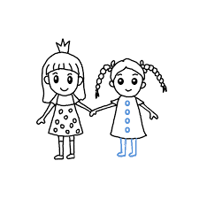 How To Draw Best Friends - Step By Step Easy Drawing Guides - Drawing Howtos