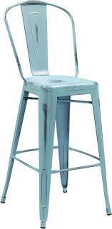 30 High Distressed Dream Blue Metal Indoor Outdoor Barstool Industrial Style Unbranded Bar Stools Farmhouse Bar Stools Metal Stool