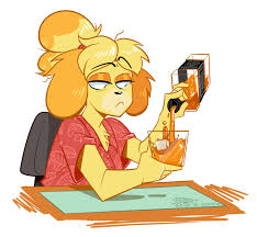 Get inspired by our community of talented artists. Isabelle Preparing For Work With Her Usual A Glass Of Jack Isabelle Know Your Meme