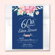 Invitation Surprise 60th Birthday Party Ideas For Mom 60th Birthday Invitation For Women Navy Pink And Blush Etsy 60th Birthday Invitations Birthday Invitations 80th Birthday Invitations