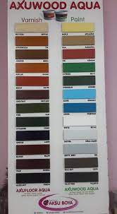 Bu yüzden, plastik boya ile boyanmış duvarların çok sık ve ıslak bezle silinmesi boyanın renk kaybına uğramasına ya da lekelerin. Aksu Boya Axuwood Aqua Su Bazli Ahsap Boyasi Ve Axufloor Aqua Su Bazli Vernik Renk Kartelamiz Facebook