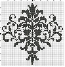 53 free alphabet & font patterns! Free Cross Stitch Chart Damask Motif Make Breaks