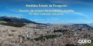 Aplicar el estado de excepción a situaciones motivadas exclusivamente por acontecimientos naturales o tecnológicos supondría una modalidad de violación constitucional, es decir, un fraude de ley. Municipio De Quito On Twitter Desde El Dia De Hoy 21 De Diciembre Se Decreto Nuevamente Estado De Excepcion Durante 30 Dias A Escala Nacional La Emergencia Sigue Noterelajes Https T Co 60pqbor0il