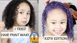 Manic panic dye hair styling gel. I Tried Hair Paint Wax On My Child S Hair Kid S Curls Youtube