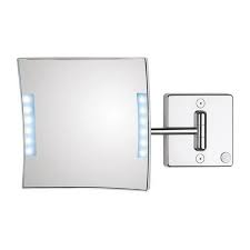 The double arm design and built in on/off switch in the base makes it a functional and stylish addition to your bathroom. Ws Bath Collections Mirror Pure Iii 7 9 In Chrome Magnifying Wall Mounted Vanity Mirror With Light Lowe S Canada