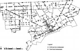 Detroit map — satellite images of detroit. Map Of Detroit Showing Full Service And Fast Food Restaurants Download Scientific Diagram