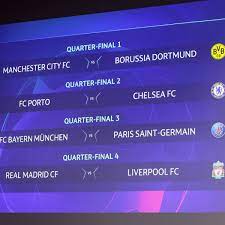 Supporters of chelsea and manchester city have clashed in the portuguese city of porto ahead of the champions league final. Champions League Europa League Last Eight Draws And More As It Happened Football The Guardian