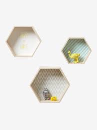 Pack Of 3 Hexagonal Shelves Bedding Decor Vertbaudet Shelves Kids Room Shelves Kids Room Accessories