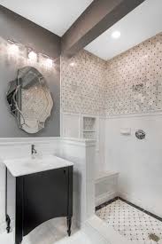 Check out more of these gorgeous wall panelling ideas for some inspiration. Traditional And Modern Look With Classic Bathroom Tile Carrara Gris Ceramic Wall Tile Https Www Classic Bathroom Tile Classic Bathroom Traditional Bathroom