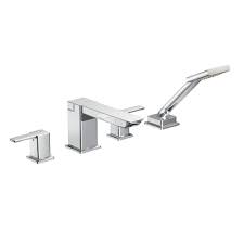 Models 4792 (for copper to copper connections) and 4793 (for pex. Moen Ts904 90 Degree Roman Tub Faucet Trim With Hand Shower Chrome Plumbing Online Canada