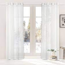 Featuring a blue and white block stripe pattern and constructed with quality cotton, this shower curtain will add a unique coastal feel to your home. Caricia Home Loom Striped Sheer Geometric Voile Grommet Curtain Panel One 1 Piece 54 X 84 White Walmart Canada