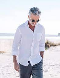 Linen Laguna Shirt White Linen Shirt Men Mens Linen Outfits White Shirt Men