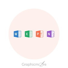 Flat Microsoft Office Icons Design Free Psd File Collection Design Doc Excel Flat Free Icon Icons Microsoft Office Icon Free Psd Files Icon Design