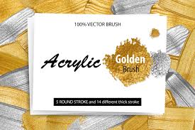 The full specification requirements of adobe premiere pro are as follows: Acrylic Metallic Golder Brush 100 Vector In Brushes On Yellow Images Creative Store