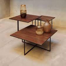 finesse table basse en metal 60 x 60 cm drawer