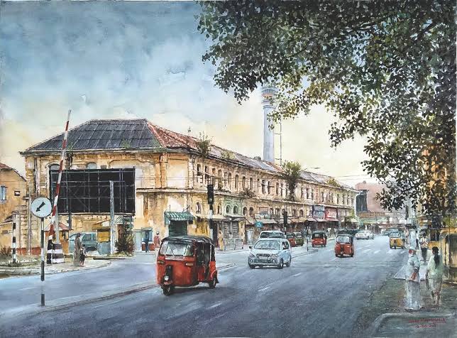 Slave Island** also known as **Kompanna** **Veediya** is a suburb in Colombo,  Sri Lanka. [My Watercolor painting]