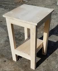 Simple Table Build My Repurposed Life Rescue Re Imagine Repeat Wood Table Diy Bedside Table Diy Diy Side Table
