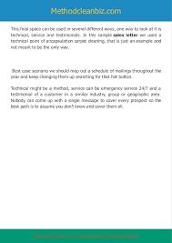 Clean group prospect offers a wide selection of cleaning services you can choose from. Sample Cleaning Sales Letter