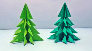 Paper crafts with christmas ornament diys. How To Make 3d Paper Christmas Tree Diy Paper Xmas Tree Tutorial For Decorations Youtube
