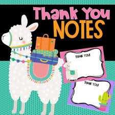 No physical product will be shipped. Llama Cactus Thank You Notes By Createdbymarloj Tpt
