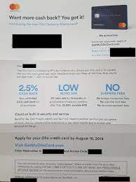 I just obtained an ollo card from this financial institution. Ollo Optimum Mastercard Invitation Creditcards