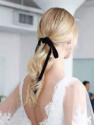 The Prettiest Hair Inspo From The Runway Classic Wedding Hair Ribbon Hairstyle Hair Styles