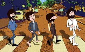Once There Was A Way To Get Back Homeward Beatles The Beatles Caricatures Of Abbey Road Album Cover Beatles Cartoon Beatles Art The Beatles