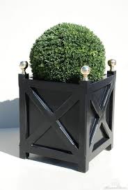 Contact jardinier du roi versailles planter, planter boxes, manufacturer of the famous versailles planter boxes, french planters, caisse a oranger, garden planter boxes, large planters. Wood Cross Planter Box With Brass Finial Accents Of France