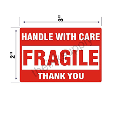 Fragile sticker black and white. 500pcs Large Fragile Sticker Label Roll Theinksupply