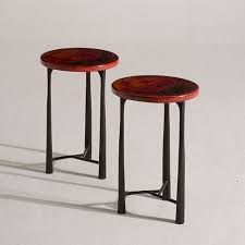 margot side tables with lacquered surfaces and bronze legs side table coffee table with stools side coffee table